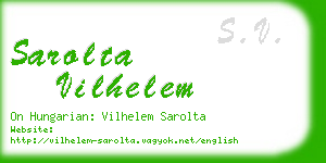 sarolta vilhelem business card